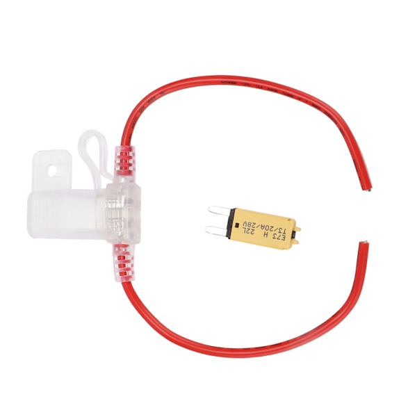 12AWG sikringsholder transparent vandtæt med manuel reset afbryder til bil yacht RV lastbil 32V