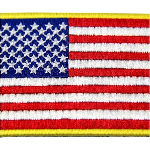Sæt med 5 Amerikanske USA Flag Broderede Velcro Mærker