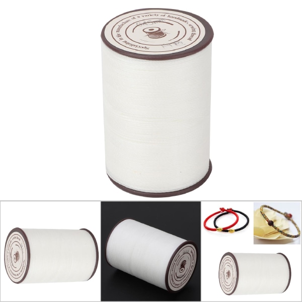 0,45 mm lädersömnadsvaxtråd 160 m/rulle Handarbete Stickning Craft Wax tråd (vit)