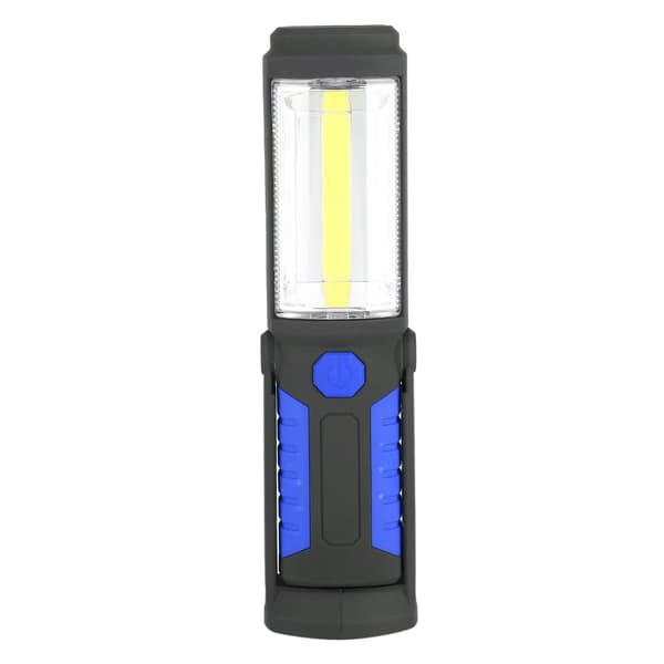 3W Oppladbart COB LED Lommelykt Camping Nødlys Arbeidslys med Magnetisk Stativ Blå