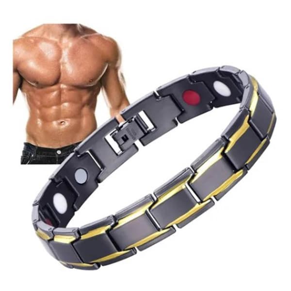 Magnetarmbånd Svart Gull Germanium Lindre Tretthet Reduser Strålingsterapi Armbånd