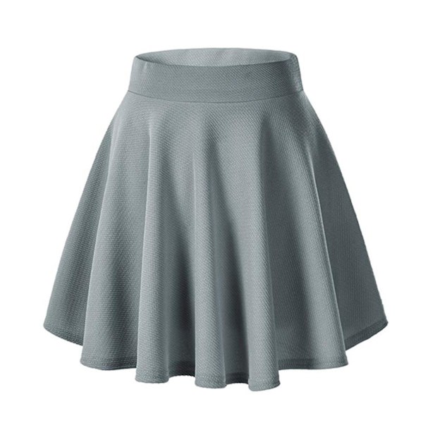 Flared Mini Skirt - Mångsidig och stretchig, perfekt för vardagsbruk på sommaren (6 storlekar) S Grå