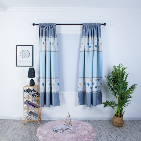 1 stk husholdning diamanter mønster design kort vindusgardin blackout gardiner for hjemmedekorasjon 1x2m