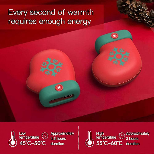 Joulukäsilämmitin Ladattava 5000mah Power Bank, Kannettava Taskukäsilämmitin Lämpöhoito, W