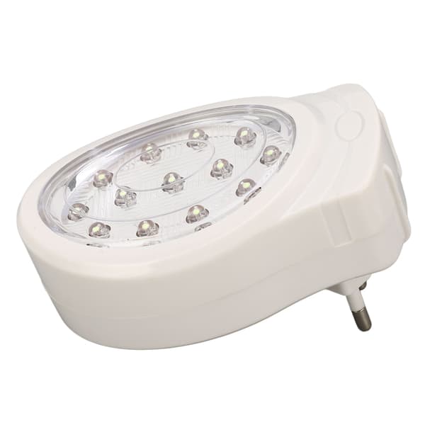 LED Nødlys 2W Kald Hvit 2 Gir Energibesparende Oppladbart Plug-in Strømbruddlys AC110‑240V EU-plugg