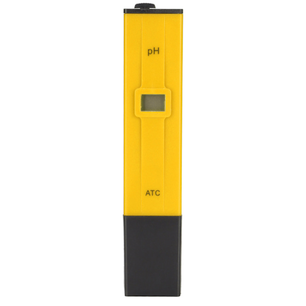 PH-mätare Digital Display Liten Fel 0,0 till 14,0 pH Mätintervall ABS PH-penna för Akvarier Laboratorium Gul Svart