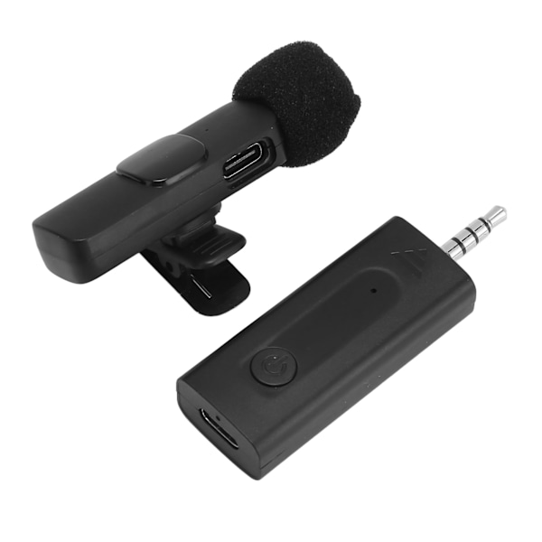 3,5 mm trådløs Lavalier reversmikrofon Intelligent støjreducerende automatisk parringsclip-on-mikrofon til live-optagelse