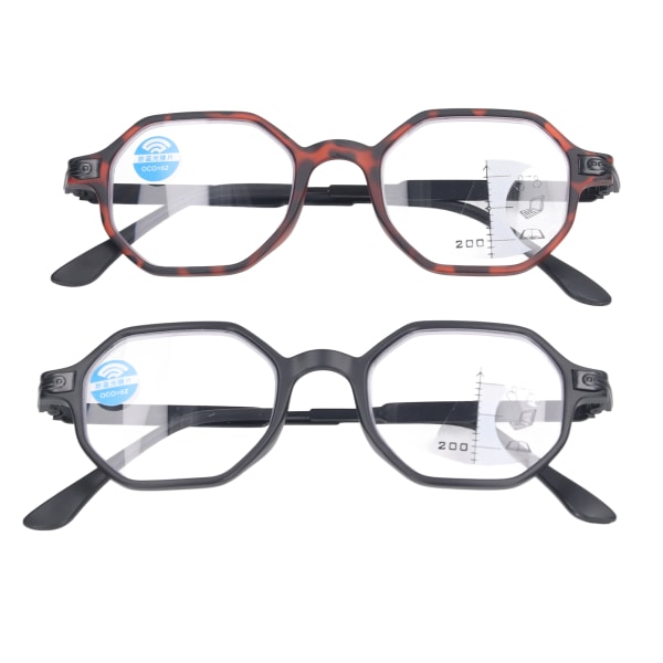 2 pakke blå lysblokkerende briller Multi Focus Computer Reading Gaming TV Telefoner Briller for kvinner Menn