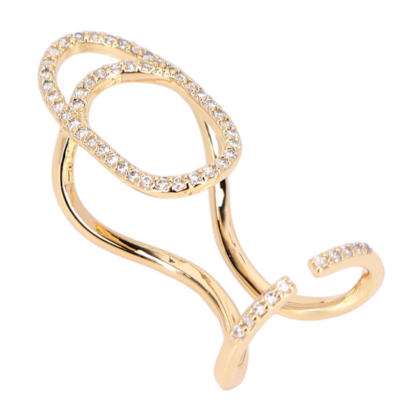 Nagelring Säker Frisk Justerbar Fashionabla fingernagelsmyckendekorationer för fester Bröllop3048 Guld
