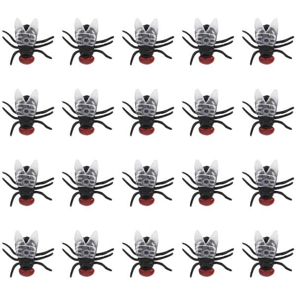 20 stk. Plastik Simulerede Fluer Legetøj Halloween Fest Joke Fluer Model Legetøj Tilbehør Sæt Fluer