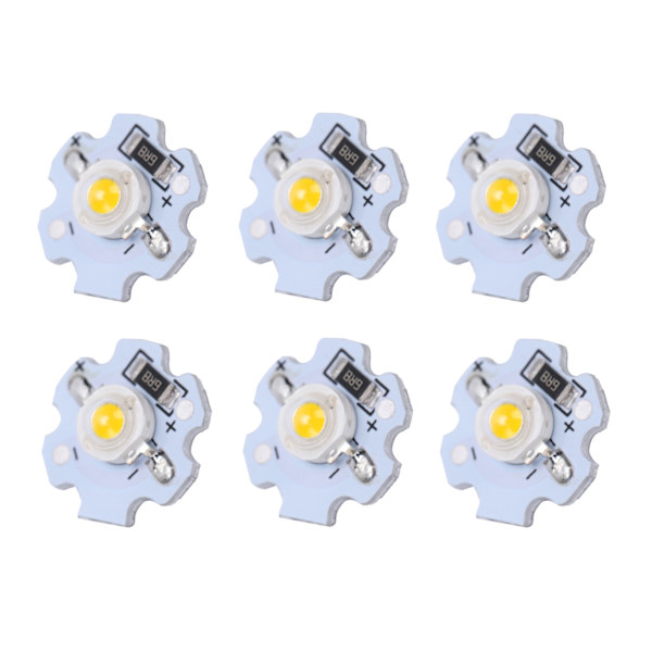 25 kpl 5 V LED-sirut 200 LM 1 W Power LED-lamppuhelmet tee-se-itse-valaisimiin Lämmin valkoinen 3000-3200K