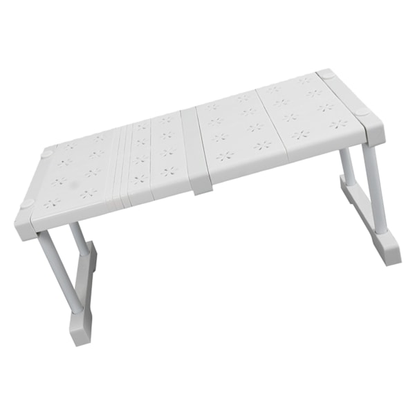 Laajennettava kaapin hyllynjärjestäjä Säädettävä tilaa säästävä vaatekaapin pesuallasjännityshylly 24 cm leveys 22 cm korkeus Pituus 37 - 48 cm / 14,6 - 18,9 tuumaa