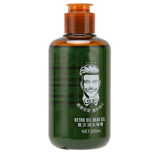 Hårvoksgel til mænd Professionel Retro Holdbar Nærende Duft Styling Gel til hårpleje 200ml