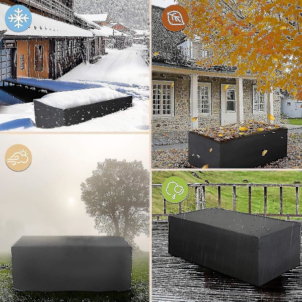 Vattentätt Utomhus Patio Möbelöverdrag för Stolar - Svart, 135x135x75cm
