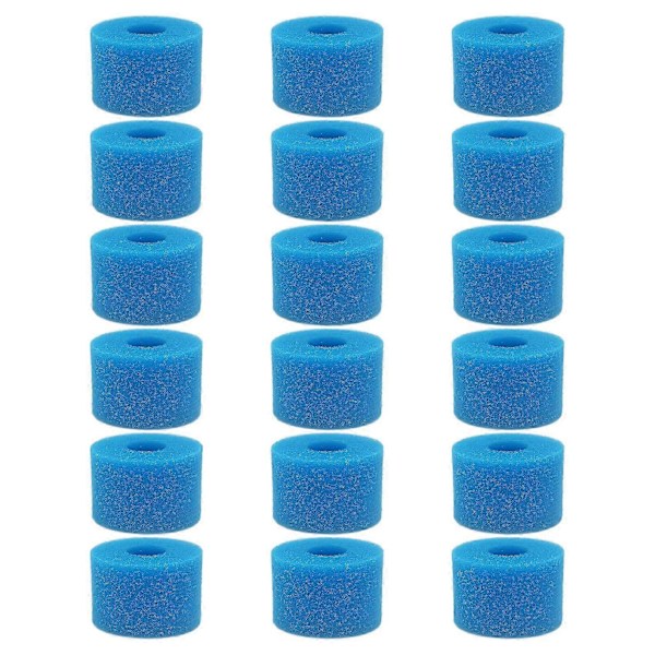 18 stk. kompatible med Pure Spa Gjenbrukbare Vaskbare Skum Boblebad Filter S1 Type