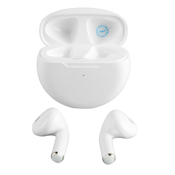 Trådløse ørepropper Multifunksjon HD Støyreduserende HiFi Stereo Lyd Dyp Bass Bluetooth Øretelefoner Hvit