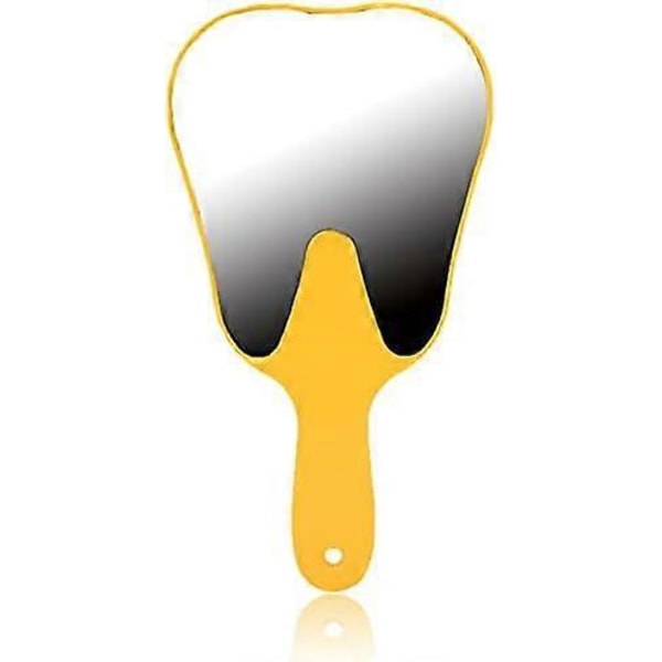 (Gul) Handspegel, Tandläkarspeglar, Mango Tandvård Handspeglar, Vacker Tandmode Spegel, 4 Färg Plasse Stor MALON SPEGEL