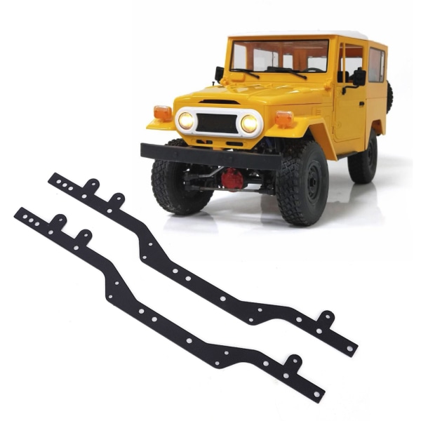 2kpl RC-auton metallirunkopalkkien vaihtotarvike WPL C34 C34K C34KM 1/16 Blackblack