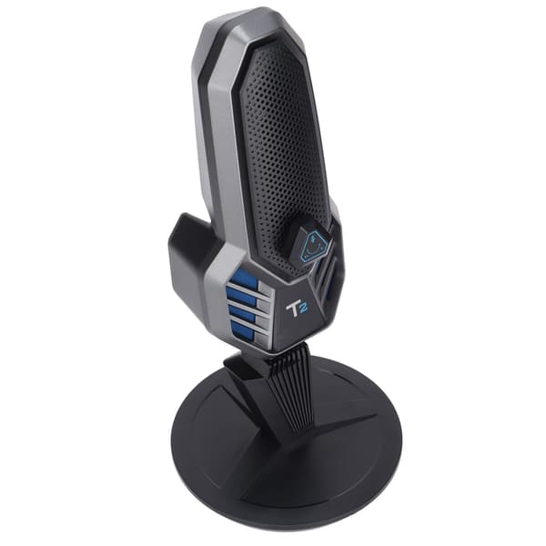 USB-mikrofon roterende 9 tilstande RGB-lys kondensator computer gaming mikrofon med base USB-kabel til sang podcast