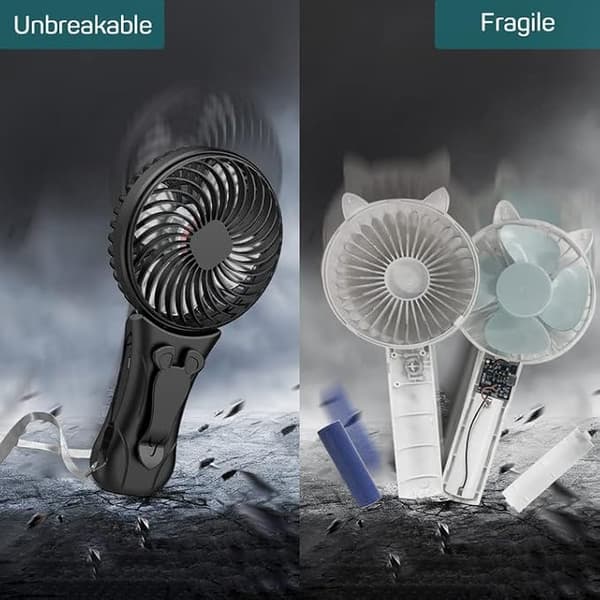 Mini Handheld Fan Rechargeable Portable Fan