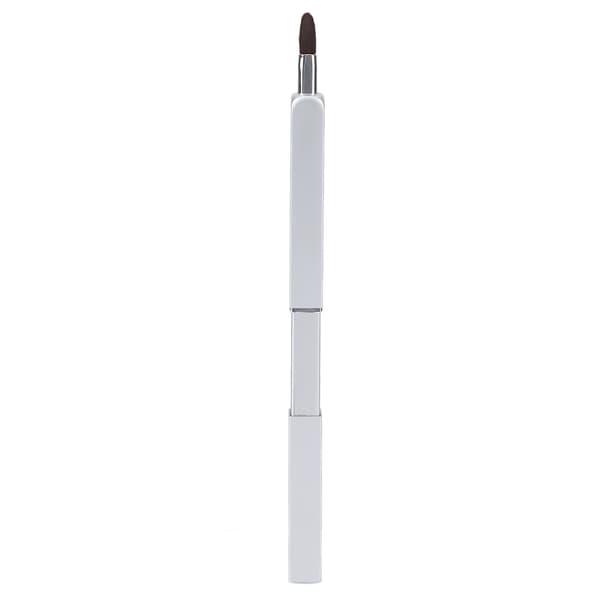 Bärbar infällbar läppsminkborste Läppstift Läppglansborste Applikator Sminkverktyg Silver