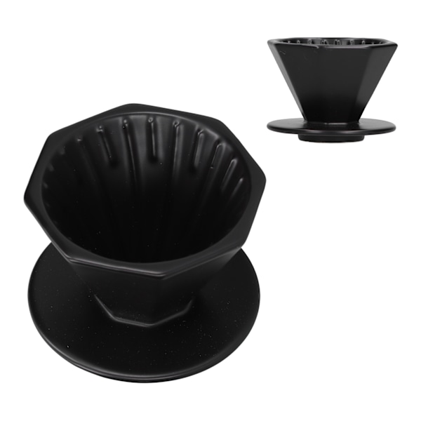 Kaffe Dryp Keramisk Praktisk Pålidelig Utsøgt Bærbar Størrelse Simpel Design Hæld Over Kaffe Dryp Sort