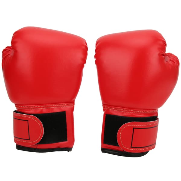 Andningsbara boxningshandskar i PU-läder för barn Sanda Sparring Sandsäck Mitts Träningsutrustning Röd