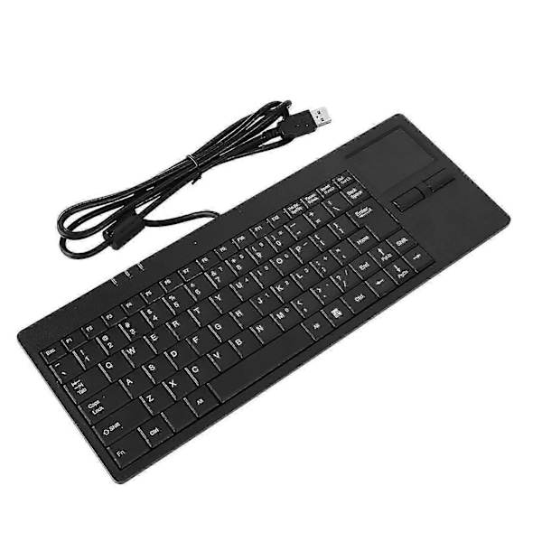 Kablet USB Innebygd Touchpad Hub Port Tastatur 86 Tasters Lydløst Ultratynt Tastatur For Bærbar PC Skrivebord