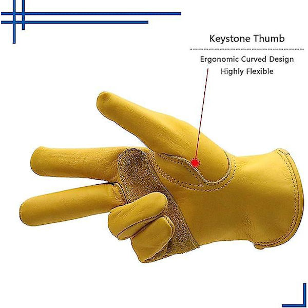 Justerbare læderarbejdshandsker til mænd og kvinder