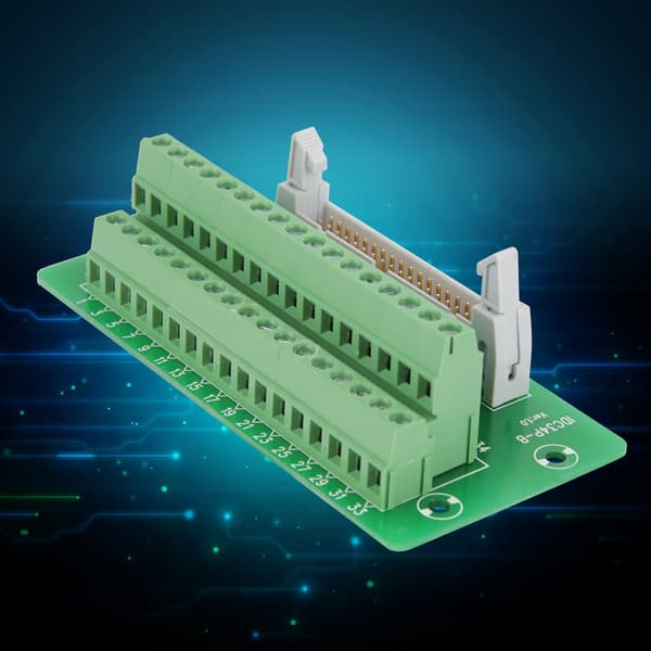 IDC34P 34-bens hanstik breakout board klemrække PLC-interface med beslag
