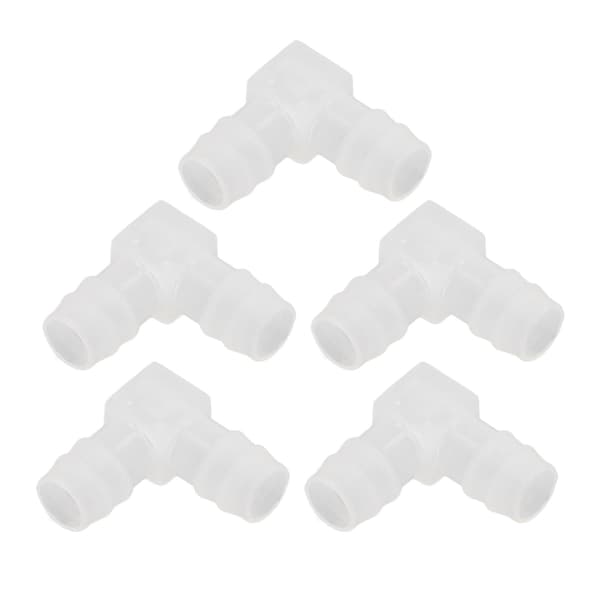 10 stk. plastikslangeforbindelse 90° albuebøjning PP ikke-giftig lugtfri L-rørforbindelse til akvarielaboratorium 14 mm / 0,55 tommer
