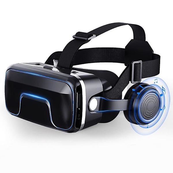 Virtuaalitodellisuus VR-kuulokkeet - 3D-lasit televisiolle, elokuville ja videopeleille - Yhteensopiva iOS:n ja Androidin kanssa - Tukee 4,7–6,53 tuuman näyttöjä
