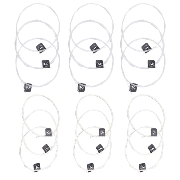 3 Set Klassiska Gitarrsträngar Ersättning Stabil Tonhöjd Nylon Silverpläterade Tillbehör NX36