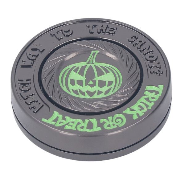 Metallskjutreglage Sensorisk Leksak Rund Forma Glow in The Dark Lindra Stress Fingertopp Tryck Reglage Leksak Svart