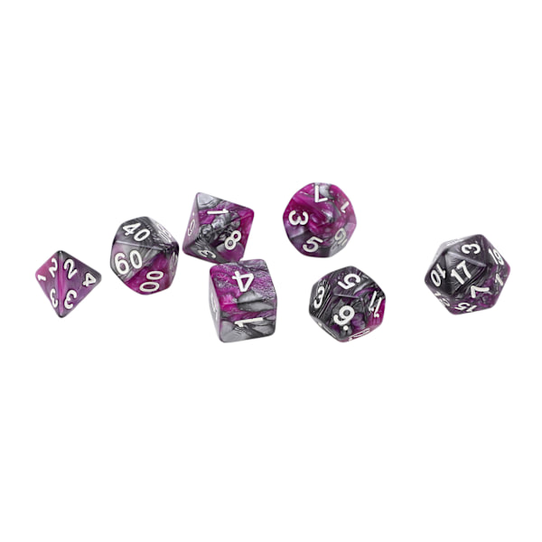 4Set Stora Vita Nummer Polyhedral Tärningar Mångfacetterade Tärningar för Interaktiva Spel Utbildning Underhållning Skolmaterial Lila