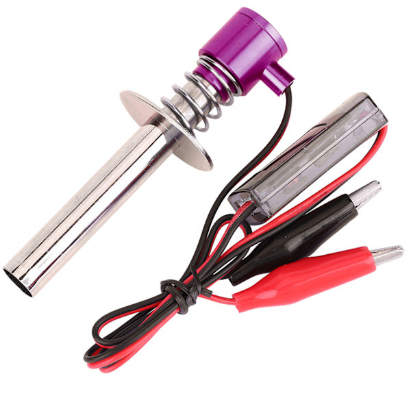 6V -24V elektroniskt glödstift Starttändare Passar för Nitro RC bilmotor (lila)