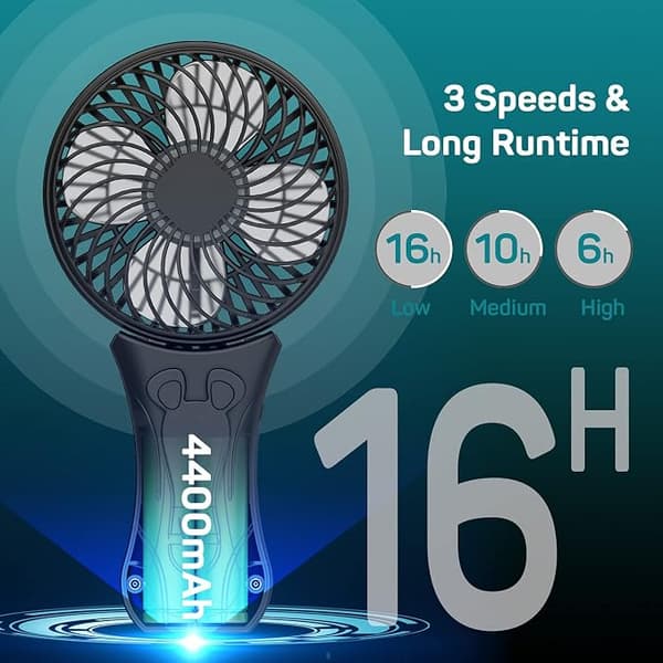 Mini håndholdt ventilator genopladelig bærbar ventilator
