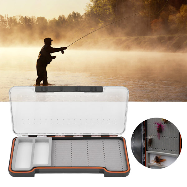 Transparent Flue Lure Box Magnetic Bait Opbevaringskasse Container Organizer FiskedeleL