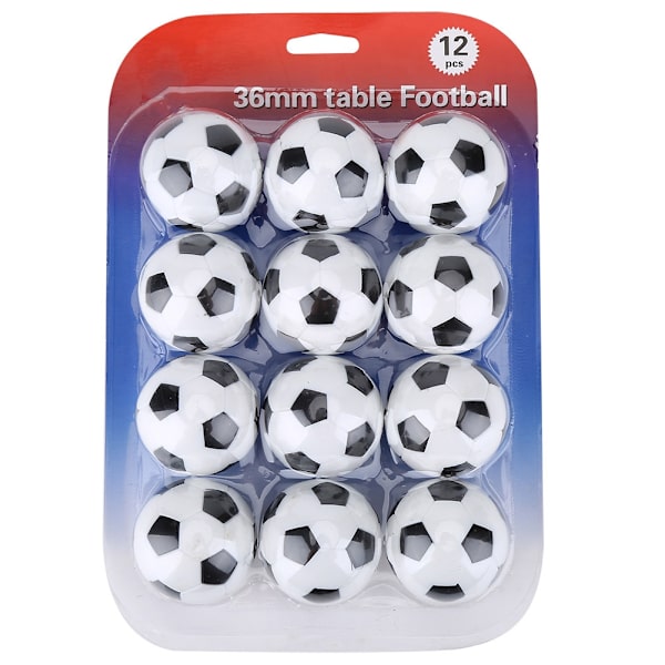 12 stk Bordfodbold spil erstatningssæt Mini 36mm fodbolde Bolde sæt tilbehør