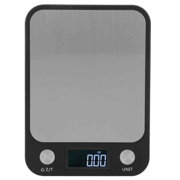 Rustfrit stål bærbart mini køkken Elektronisk digital vægt balance bage tilbehør Sort 10kg/1g