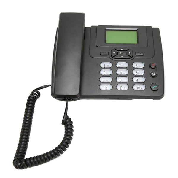 Trådløs telefon multifunksjon store knapper GSM900MHZ 1800MHZ Dual Frequency bordtelefon EU-plugg 100‑240V