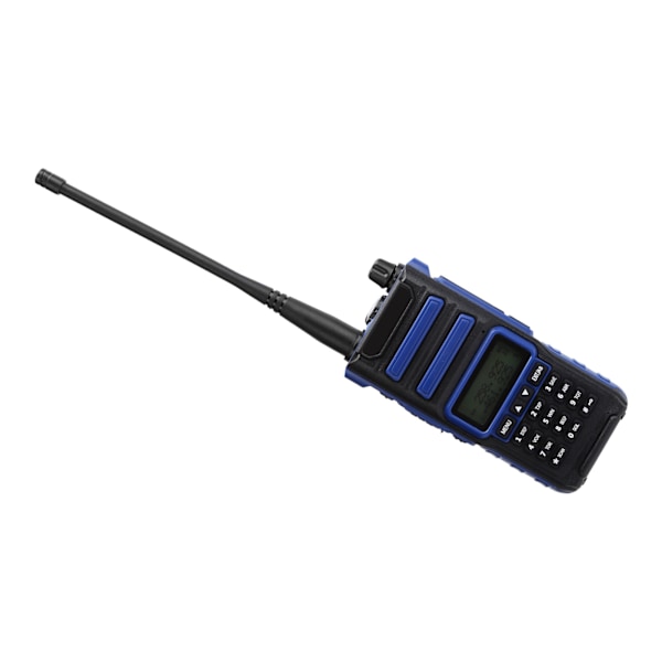 Udendørs bærbar dual-band walkie talkie-sæt håndholdt LCD-display walky talky 100‑240V blå EU-stik 100‑240V