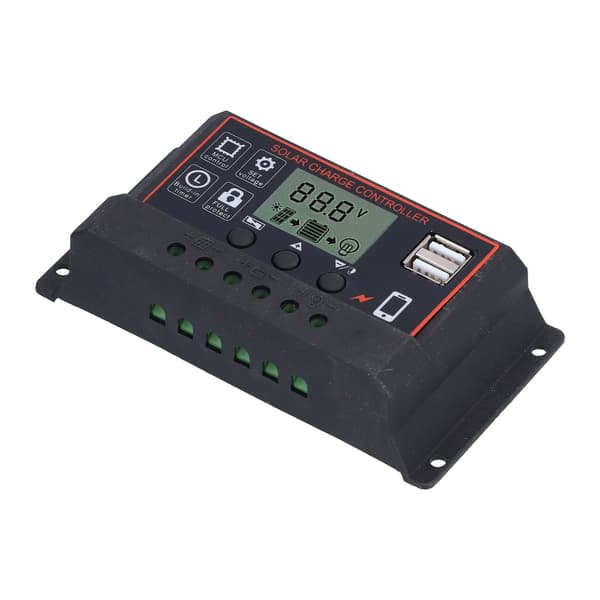 Smart Charge Controller Fotovoltaisk Kraftgenerering Automatisk Kontrollutrustning 12V 24V 30ARöd