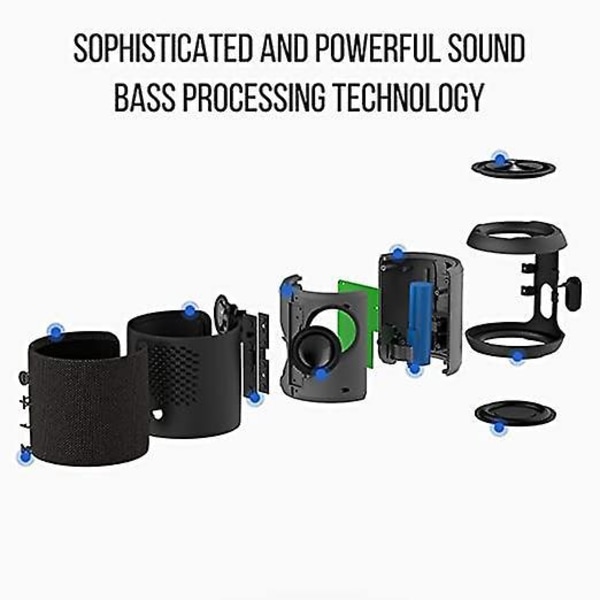 Bärbar Mini Bluetooth-högtalare Svart 11cm*8.5cm*8.5cm