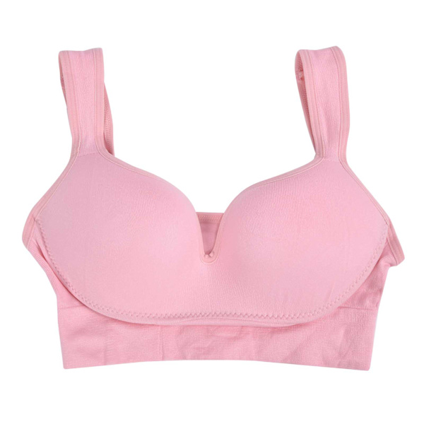 Bekväm stödbehå för kvinnor, hel täckning, trådlös sovbehå, amningsbehå, rosa, XL