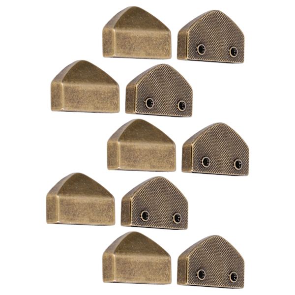 10 sæt lynlåsstopper med blank overflade, praktisk, attraktivt dekorativt tilbehør til tasker til kufferter, bronze