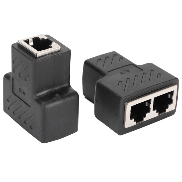 2 stk RJ45 Ethernet-splittere 1 til 2-vejs Ethernet-switche til router TV Box Videokamera Computer