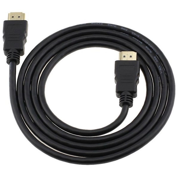 USB till HDMI-adapterkabel - 2M, laddningsomvandlare med USB 2.0 Typ A hane till HDMI hane (svart)