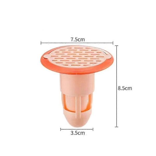 Stycken Golvbrunnssilar för Dusch, Luktskyddande Anslutningar, Lämplig för Badrum, Kök, Toalett, Tvättstuga, Hotell, Orange, 8.5*7.5cm