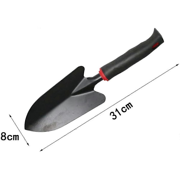 Hagespade for hagearbeid, lett å holde, liten jernspade med sklisikkert håndtak, hagehåndsparkel for planting, omplanting
